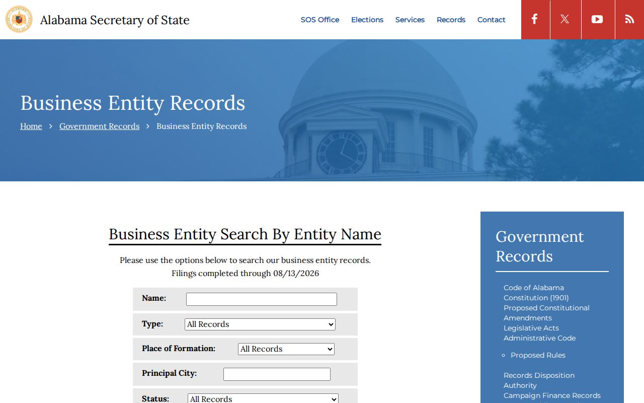 Northport residents directory Alabama business entity search
