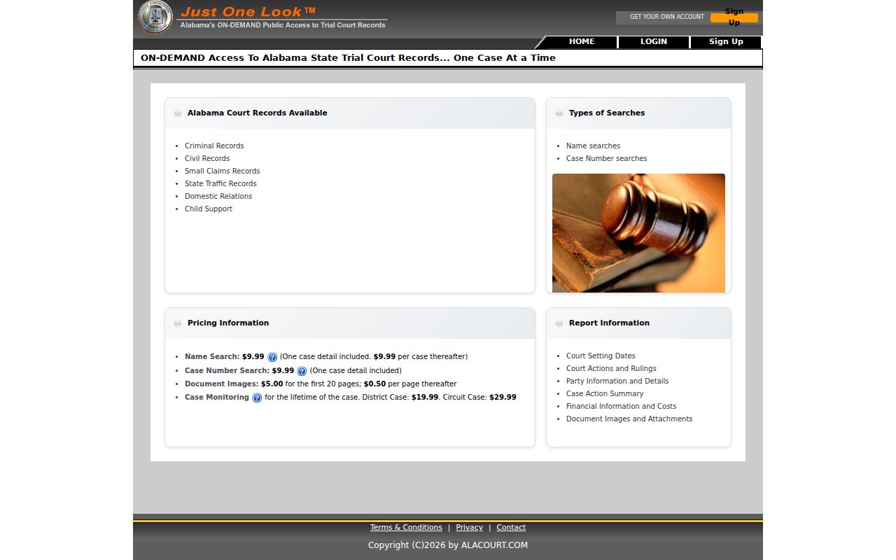Northport residents directory Alabama trial court access