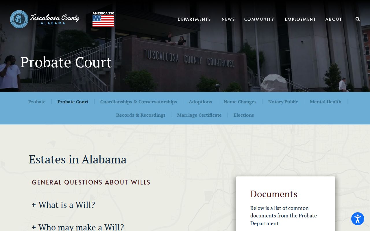 Northport residents directory Tuscaloosa County Probate Court records