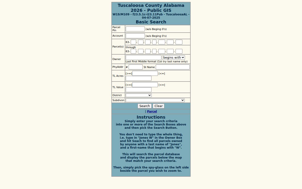 Northport street directory property search by physical address