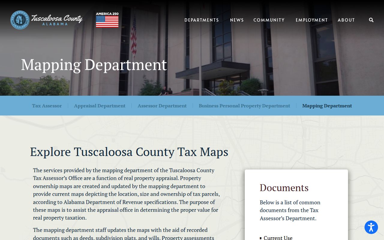 Northport street directory Tuscaloosa County tax mapping office