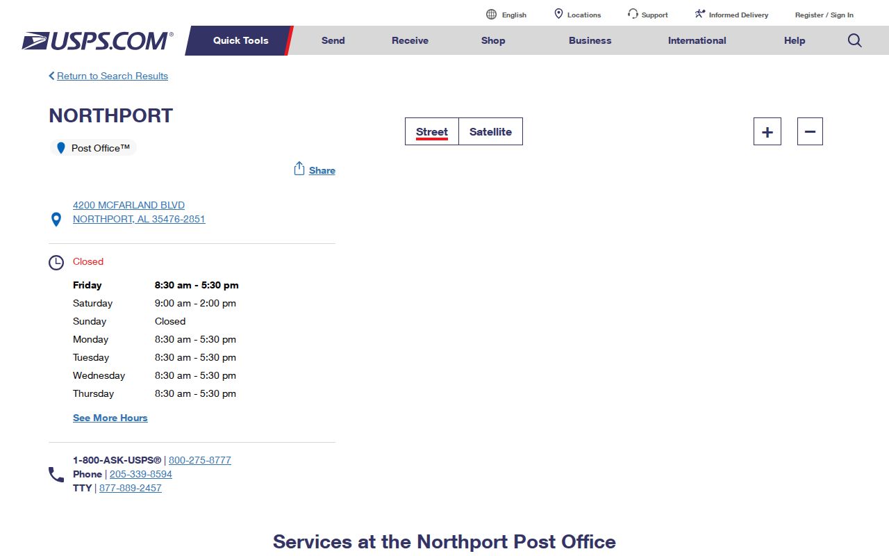 Northport Post Office source for the Northport ZIP code directory